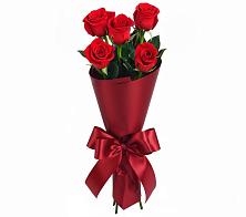 Букет 5 Красных роз Эдлесс Лав в Радуге