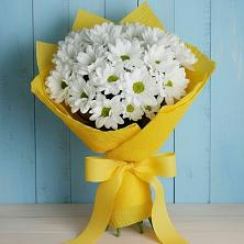 Букет цветов из:  Хризантемы в Радуге