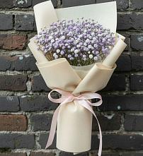 Букет цветов из:  Гипсофила в Радуге