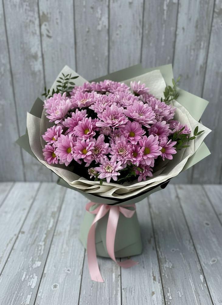 Букет цветов из: Хризантемы в Радуге