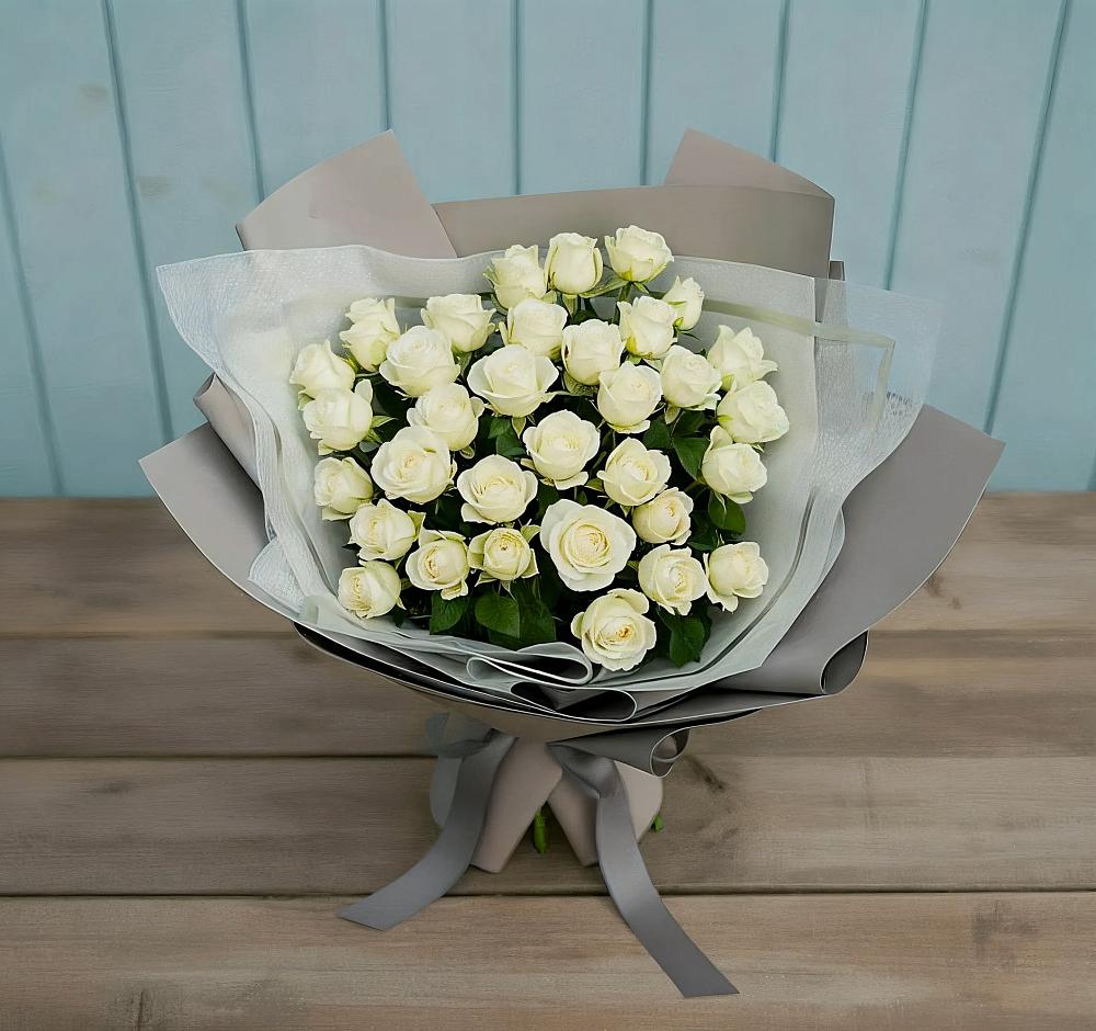 Букет Белоснежная нежность в Радуге