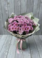 Букет цветов из:  Хризантемы в Радуге