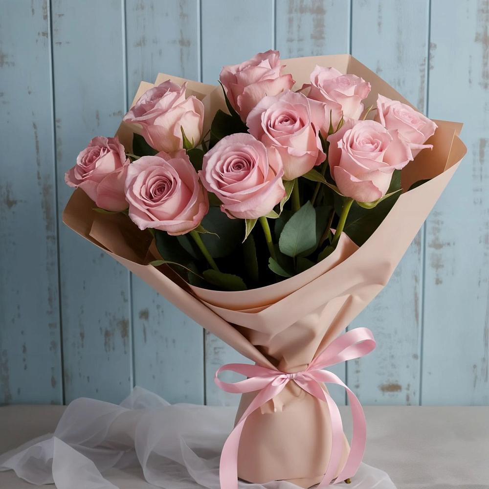 Букет цветов из: Розы в Радуге