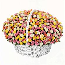 Премиум букет из: Розы в Радуге