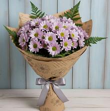 Букет цветов из:  Хризантемы в Радуге