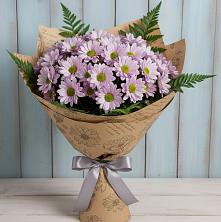 Букет цветов из:  Хризантемы в Радуге