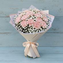 Букет цветов из:  Гвоздики в Радуге