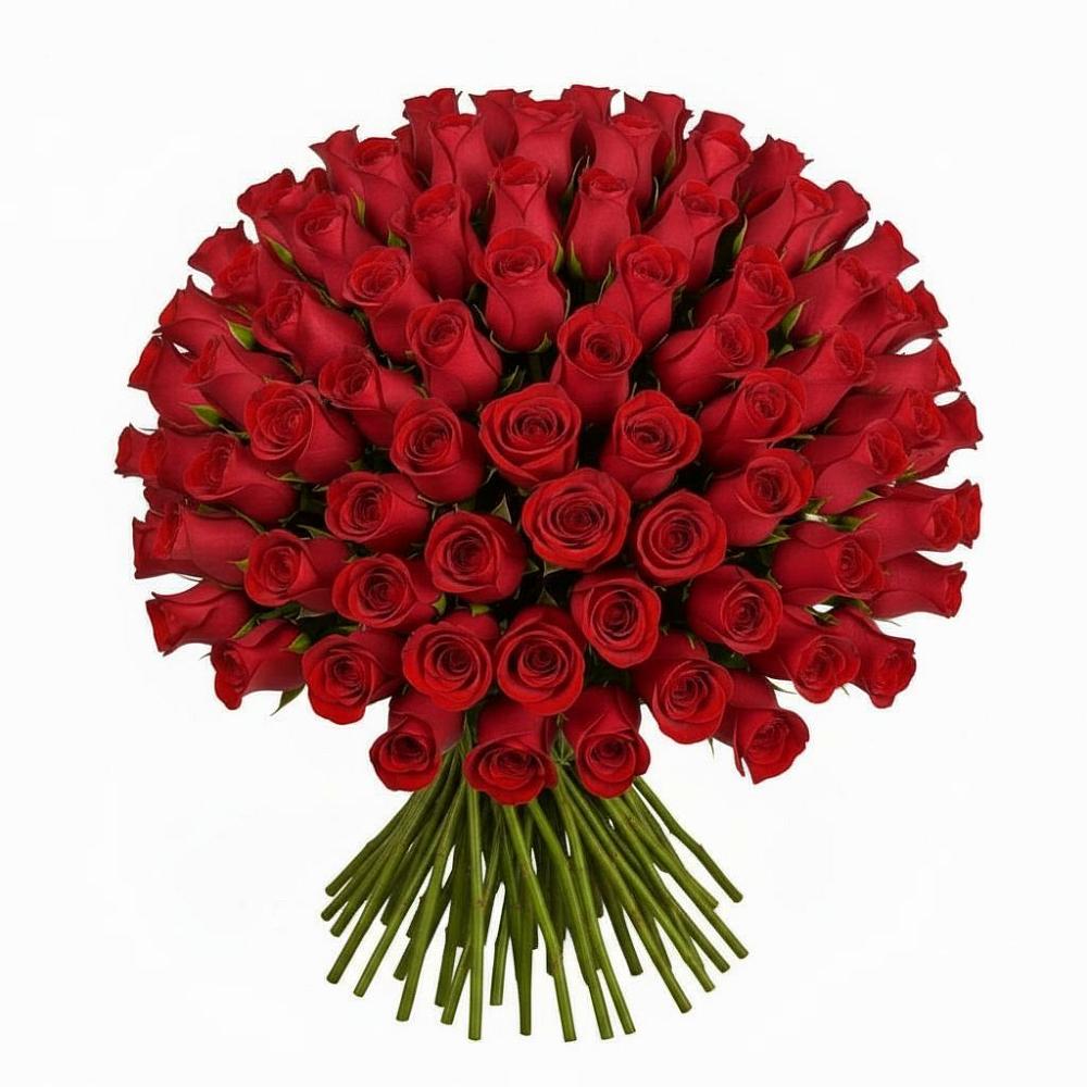 Букет Красные розы Чери Лав в Радуге