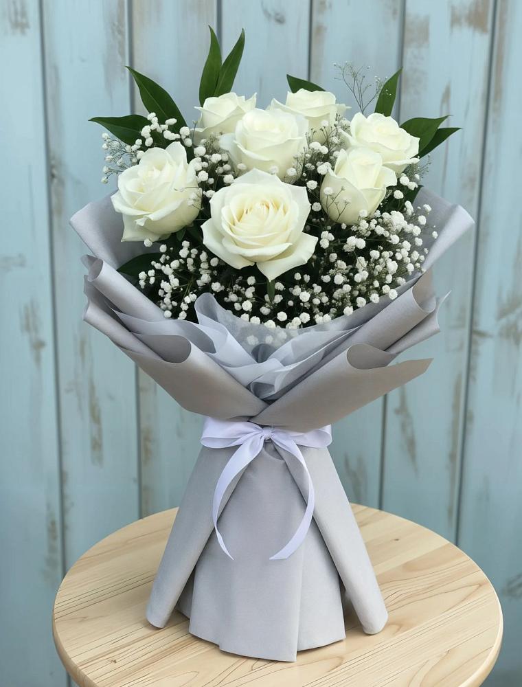 Букет цветов из: Розы в Радуге