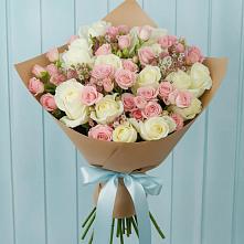Букет цветов из:  Розы в Радуге